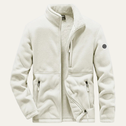 Men's Sherpa Fleece Jacket Warm Zip Up Coat - VibreMode