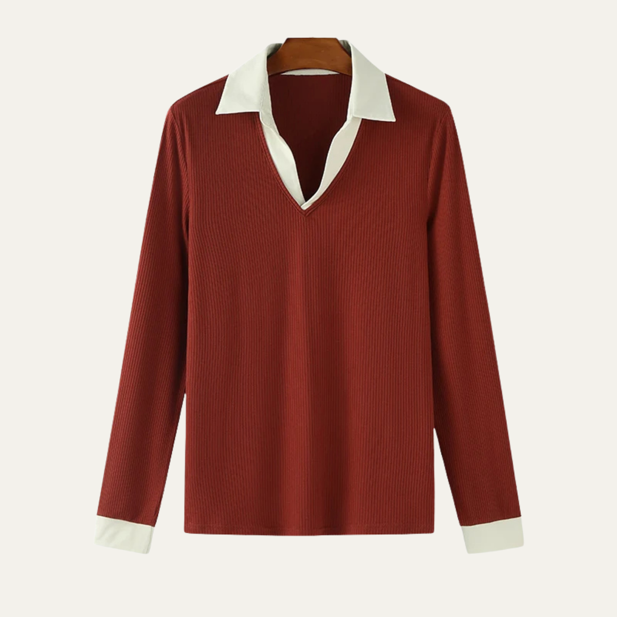 Men's Slim Fit Patchwork Knit Shirt