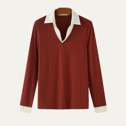 Men's Slim Fit Patchwork Knit Shirt