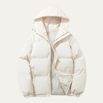 Men's Quilted Puffer Jacket With Hood