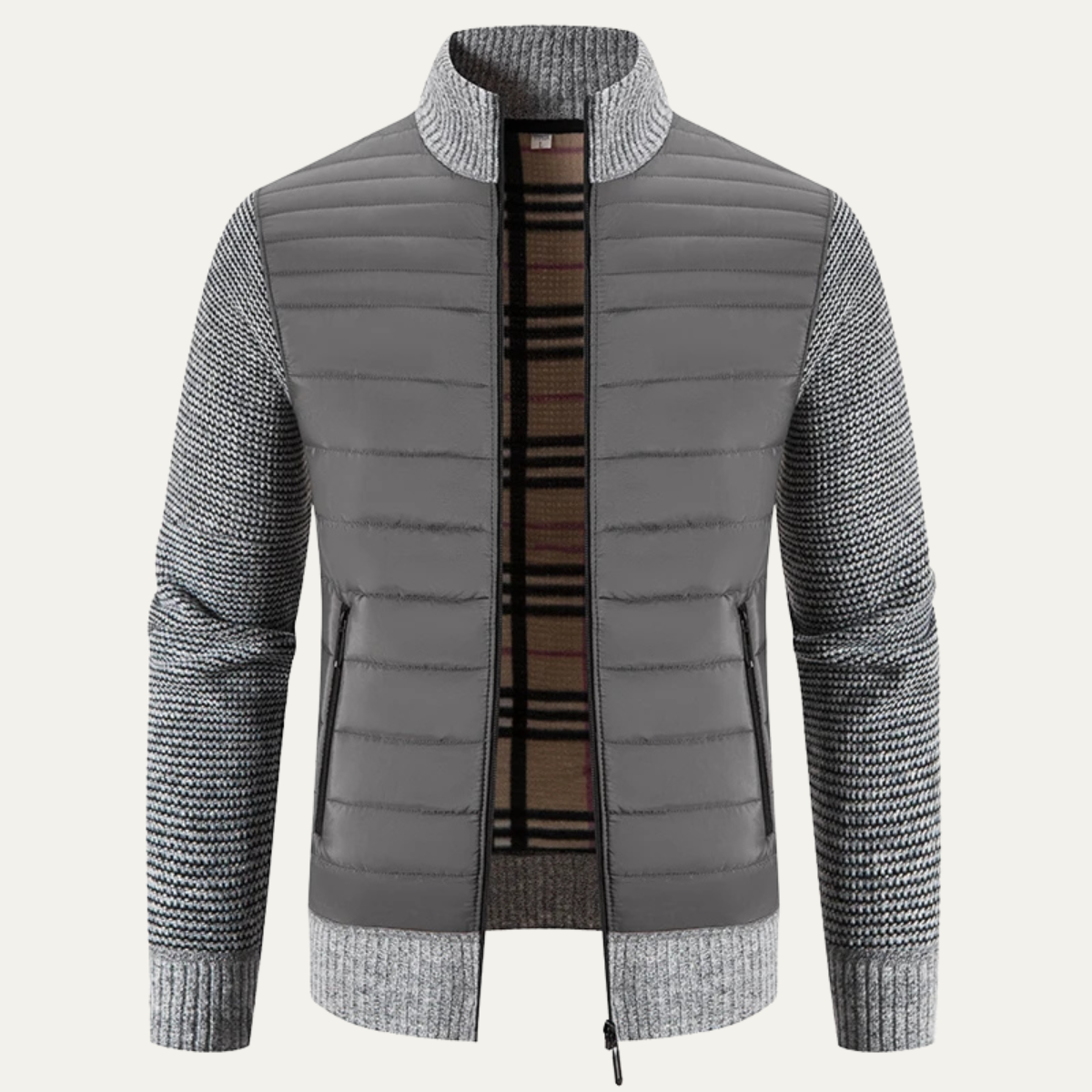 Men's Knit Fleece Winter Jacket - VibreMode