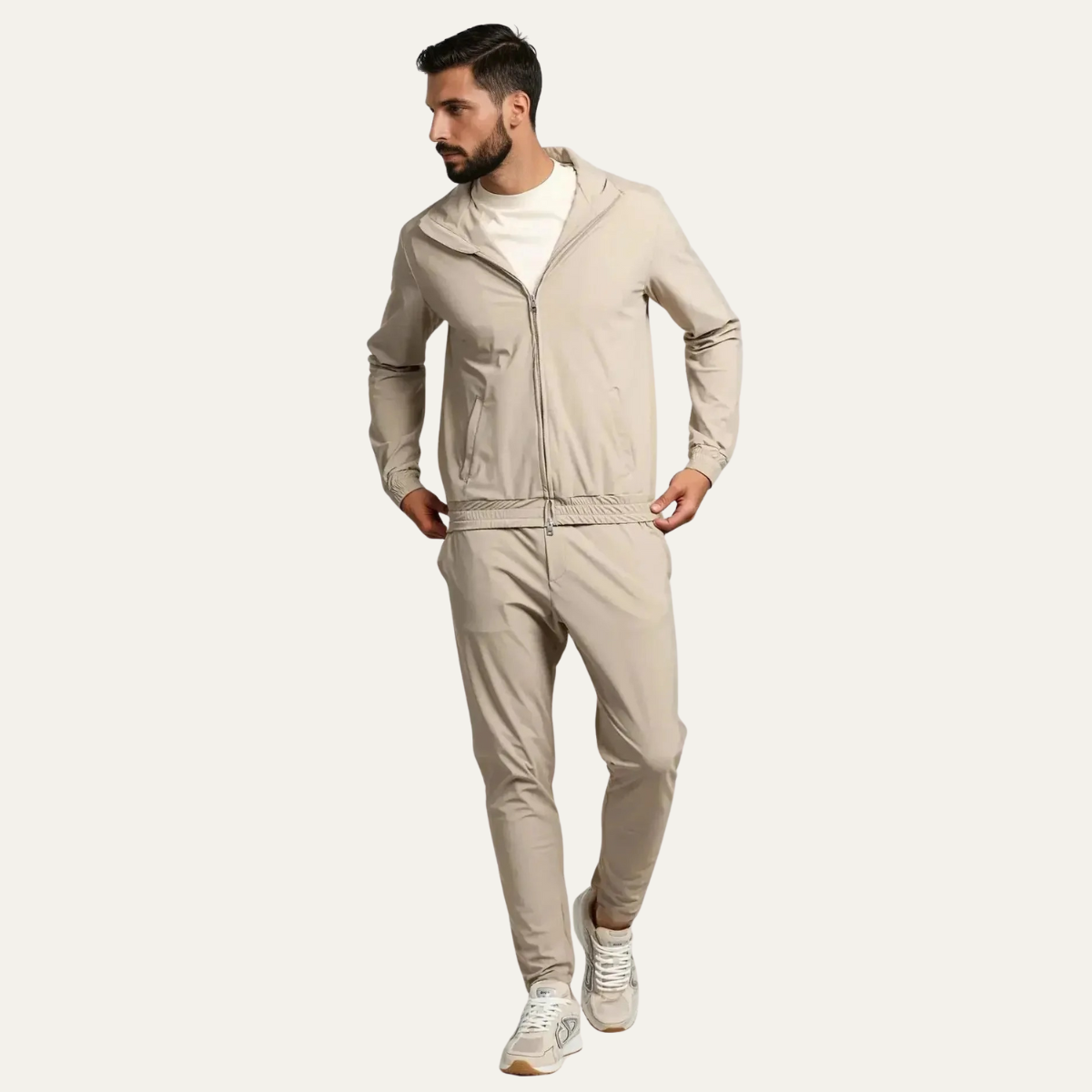 Men's Modern Lounge Wear Set Beige