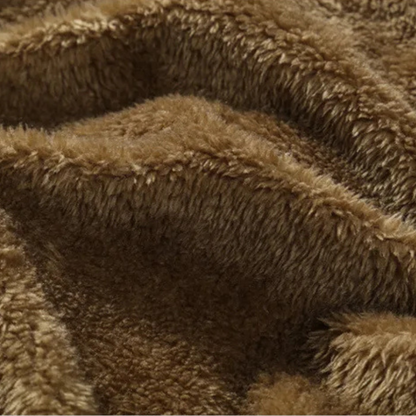 Men's Cotton Padded Winter Coat Fur Hood