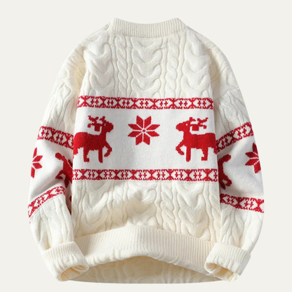 Vicenza Men's Knitted Christmas Sweater White