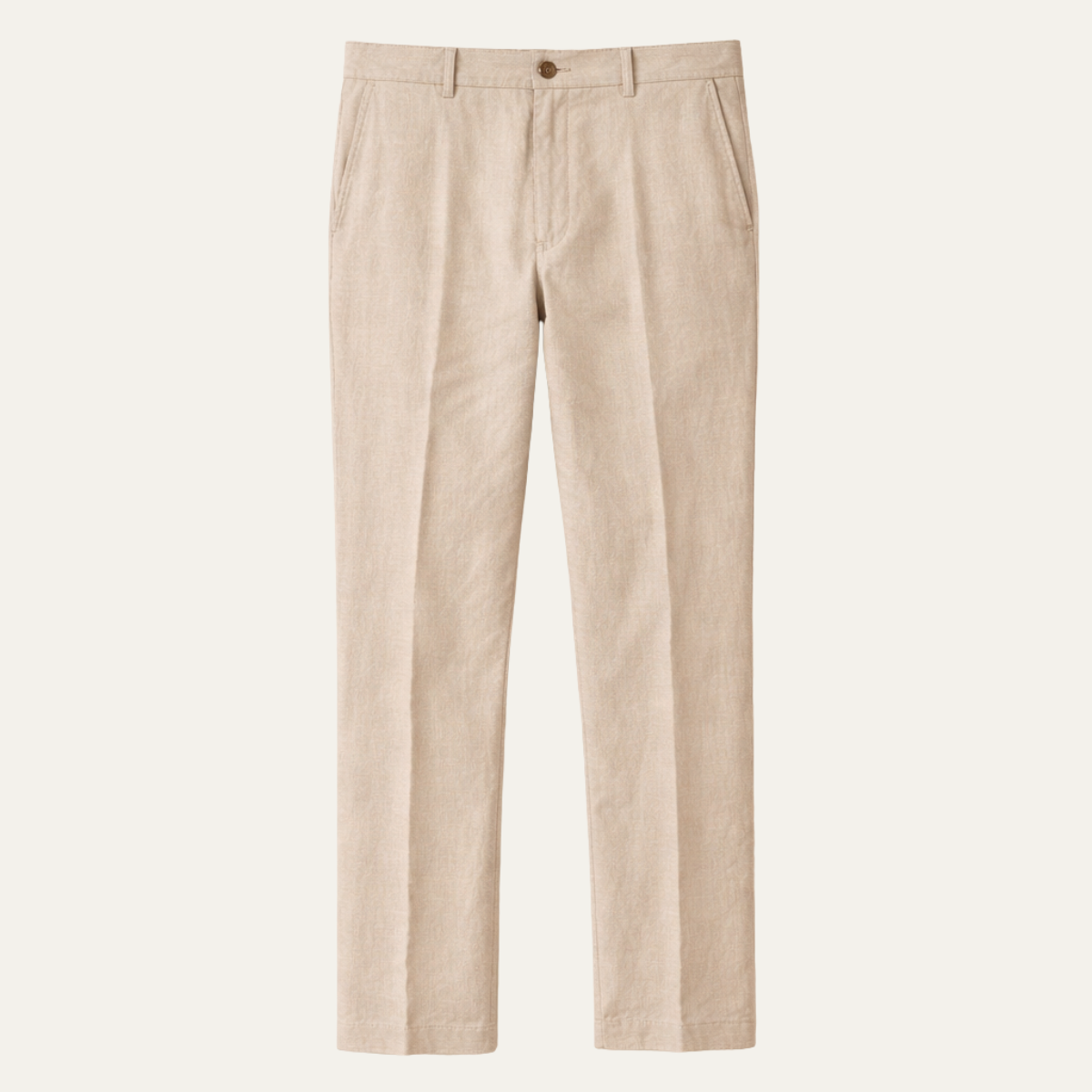 Men's Linen Casual Pants Lightweight Beige - VibreMode