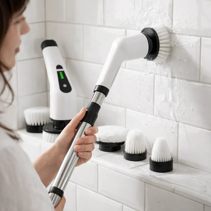 Cordless Cleaning Brush Adjustable Heads