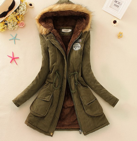 Women's Parka Coat Warm Hooded Waterproof