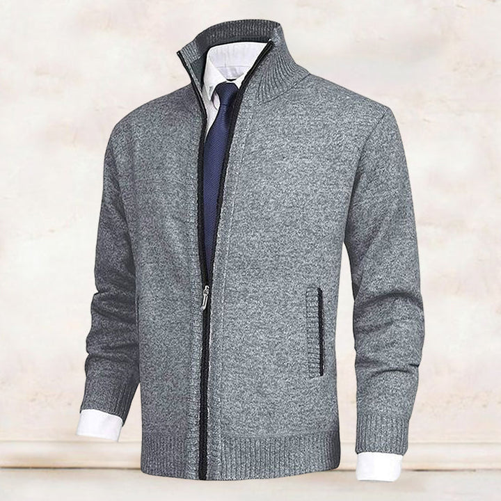 Knitted Cardigan Zip Up With Pockets