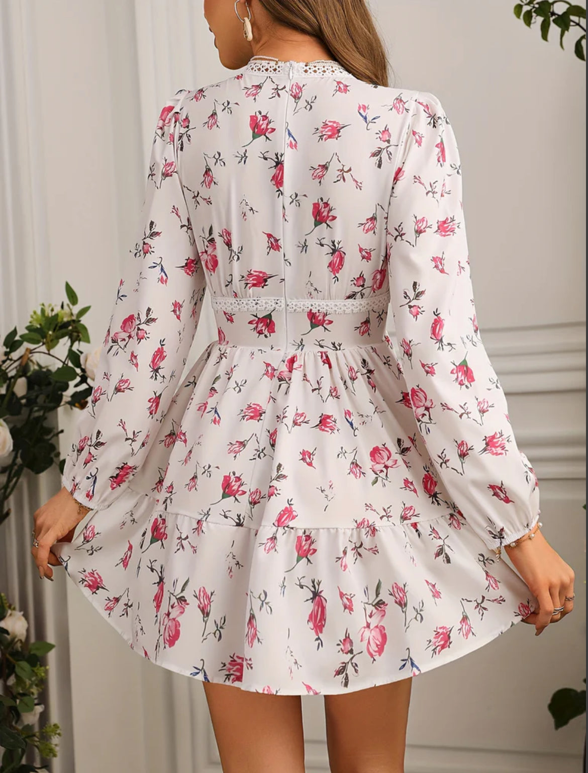 Women's Elegant V-Neck Ruffle Summer Dress