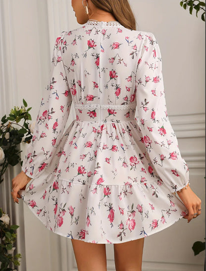 Women's Elegant V-Neck Ruffle Summer Dress