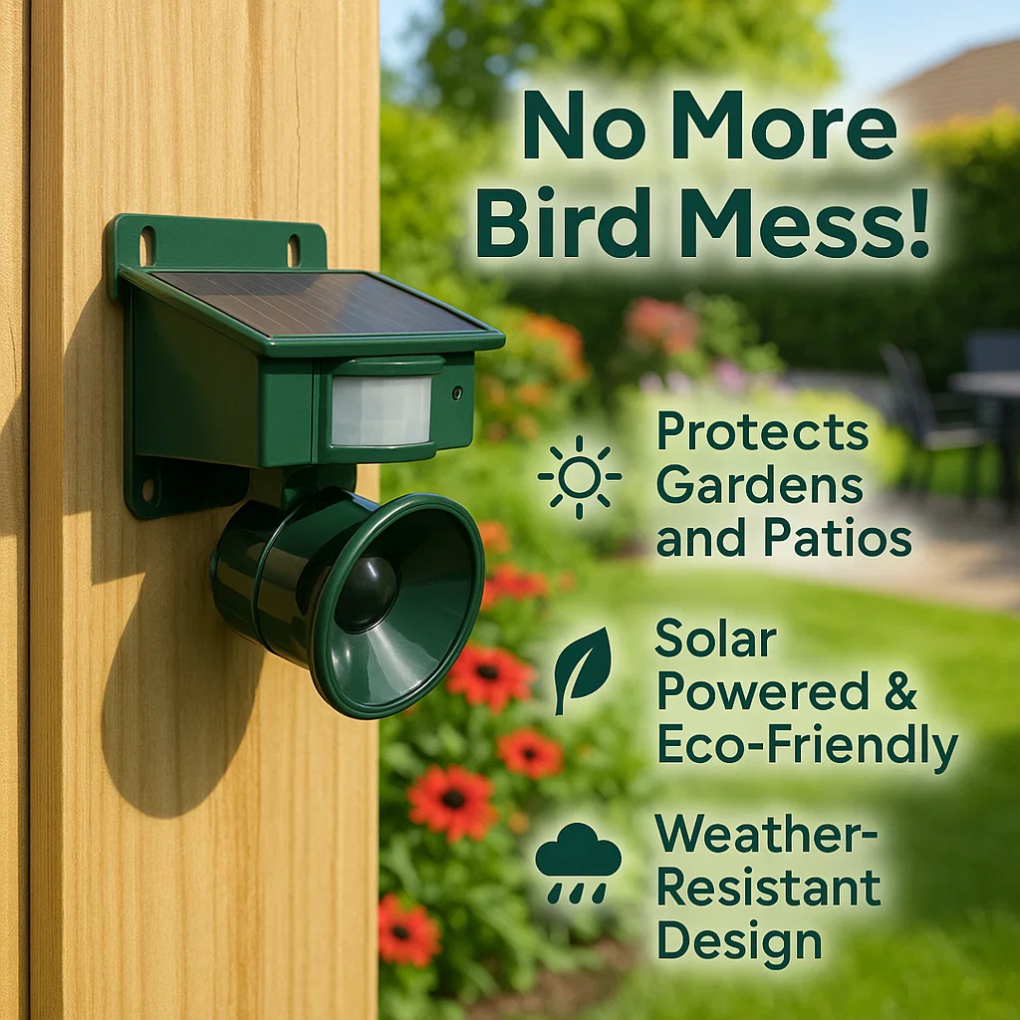 Motion Sensor Bird Repeller Ultrasonic Scarer