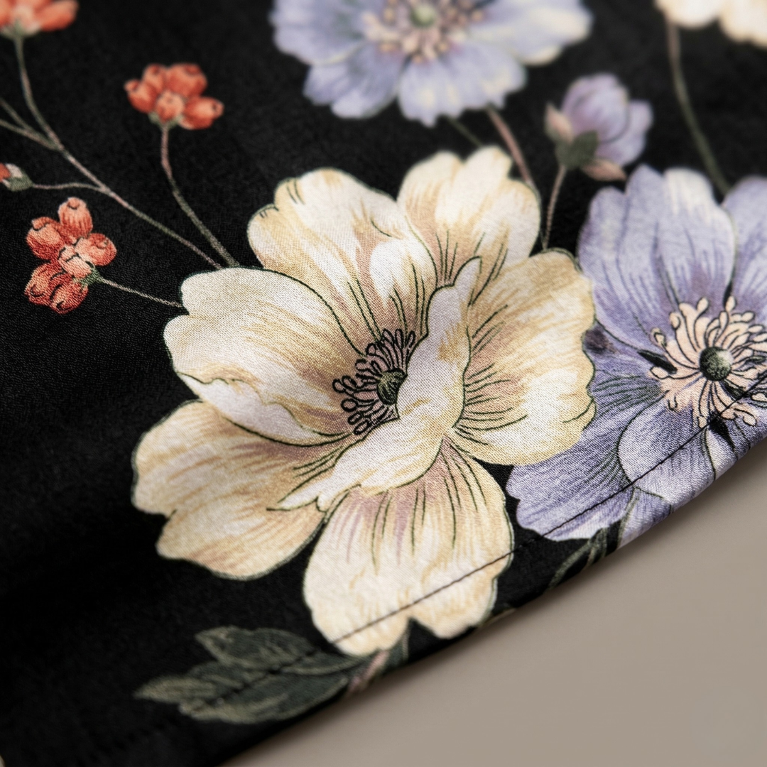 Women’s Floral Button Down Blouse 3/4 Sleeve Casual Top
