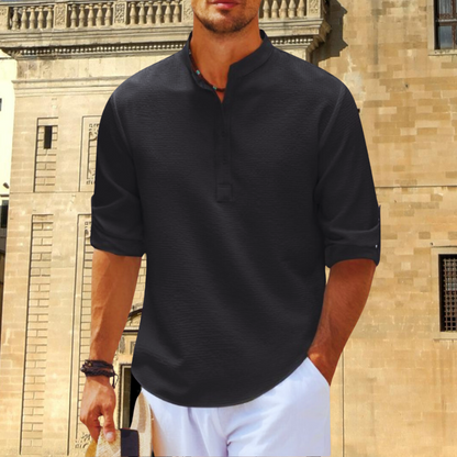 Men's Dress Shirt Classic Collar Cotton White