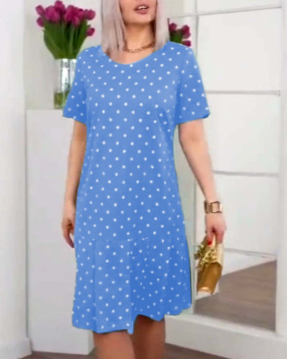 Fun Dot Pattern Summer Dress