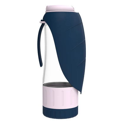 Portable Dog Water Food Bottle 2-In-1 Design