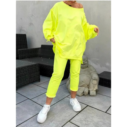 Women's Loungewear Loose Fit Pullover Pants Set