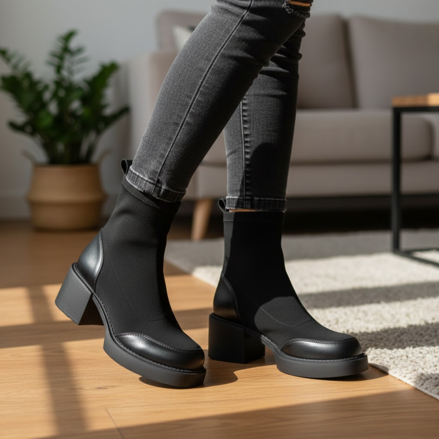 Stylish Fall Suede Ankle Boots Pointed Toe High Heels