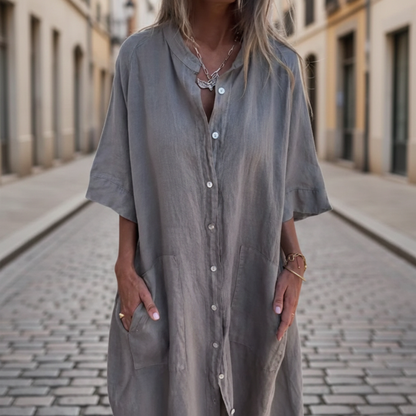 Women’s Oversized Button Down Shirt Dress