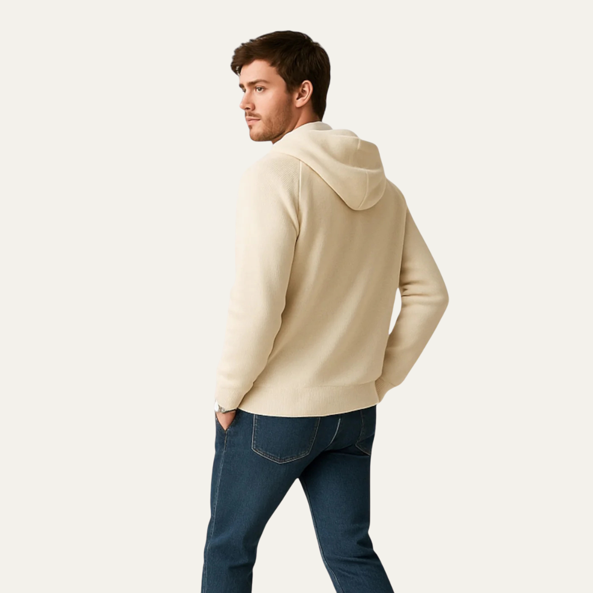 Men's Merino Wool Zipped Sweater Soft
