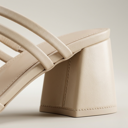 Women’s Strappy Heeled Sandals Open Toe Block Heel Mules