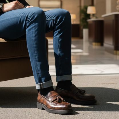 Classic Slip On Leather Loafer Shoes