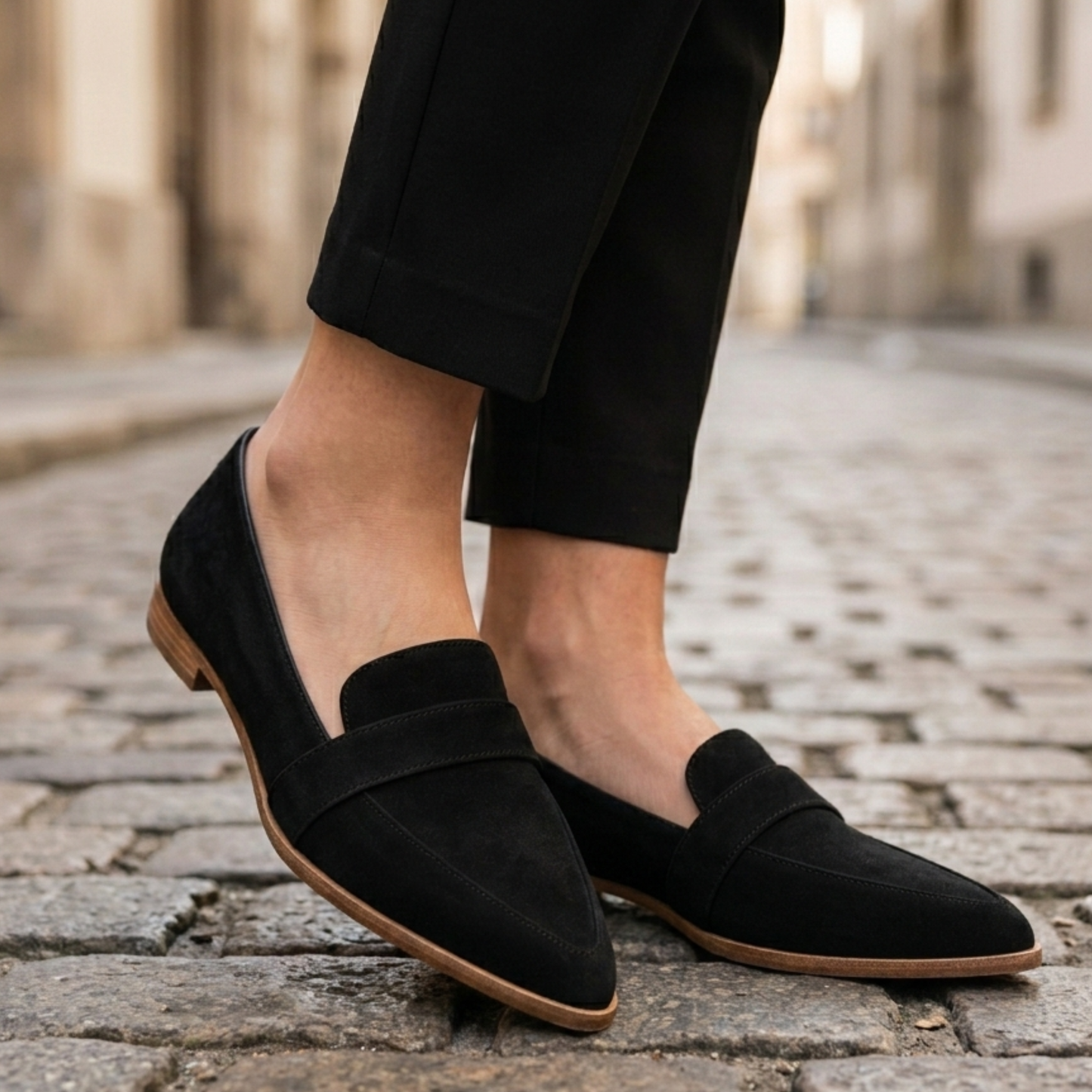 Women’s Pointed Toe Loafers Slip On Flat Shoes