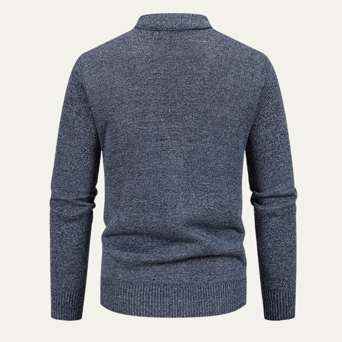 Men's Plaid Fleece Cardigan V Neck Winter Knit