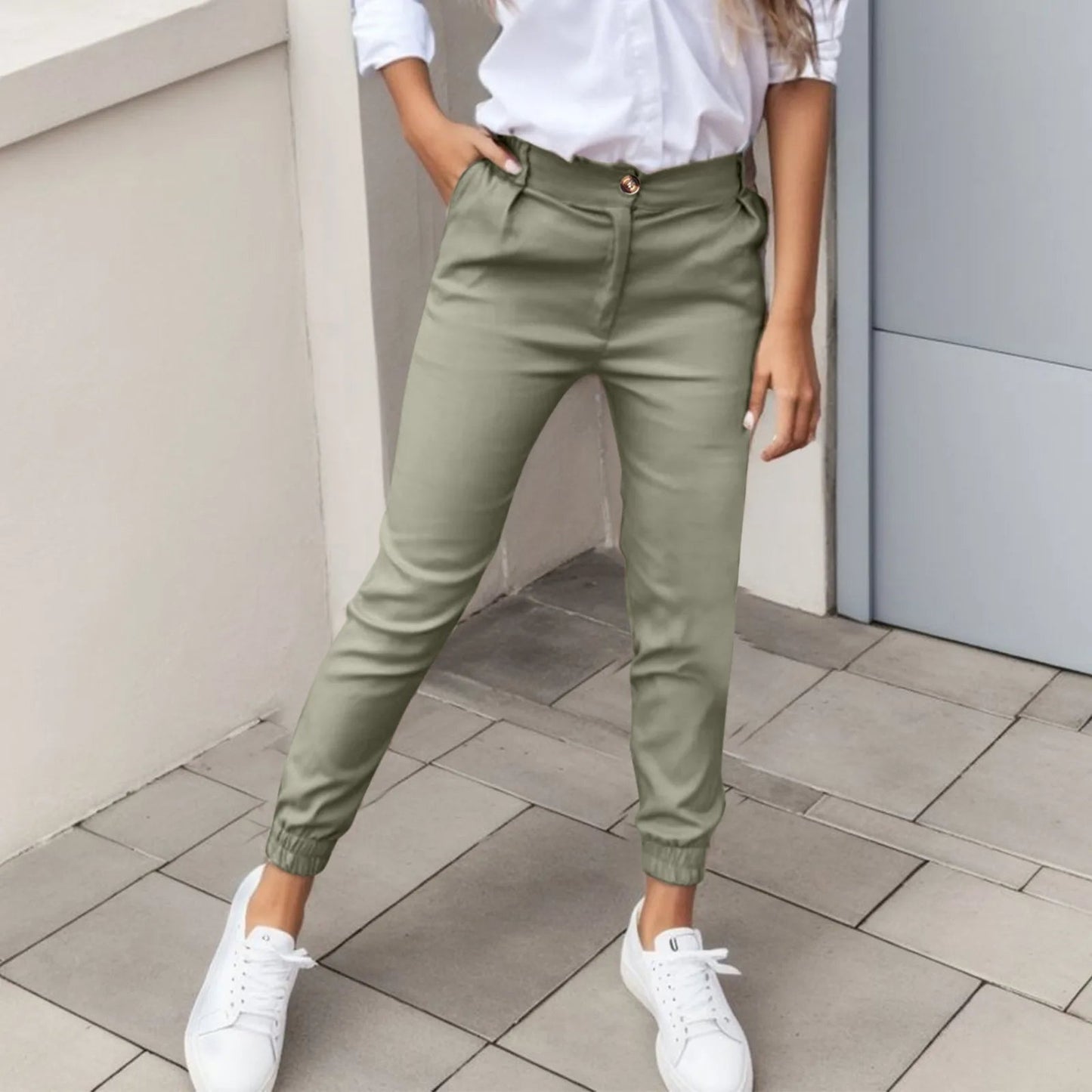 Women's High Waist Workout Pants with Pockets