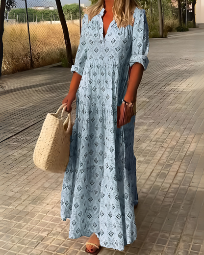 Boho Long Dress Floral Print
