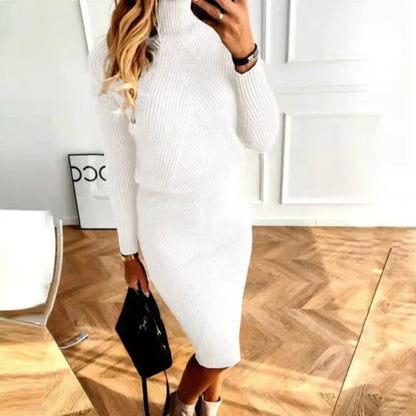 Women's Knit Pullover Dress Cozy Warm