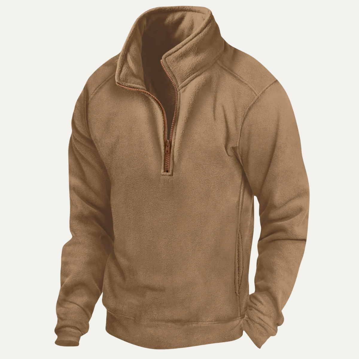 Men's Tactical Fleece Sweater Quarter Zip Stand Collar