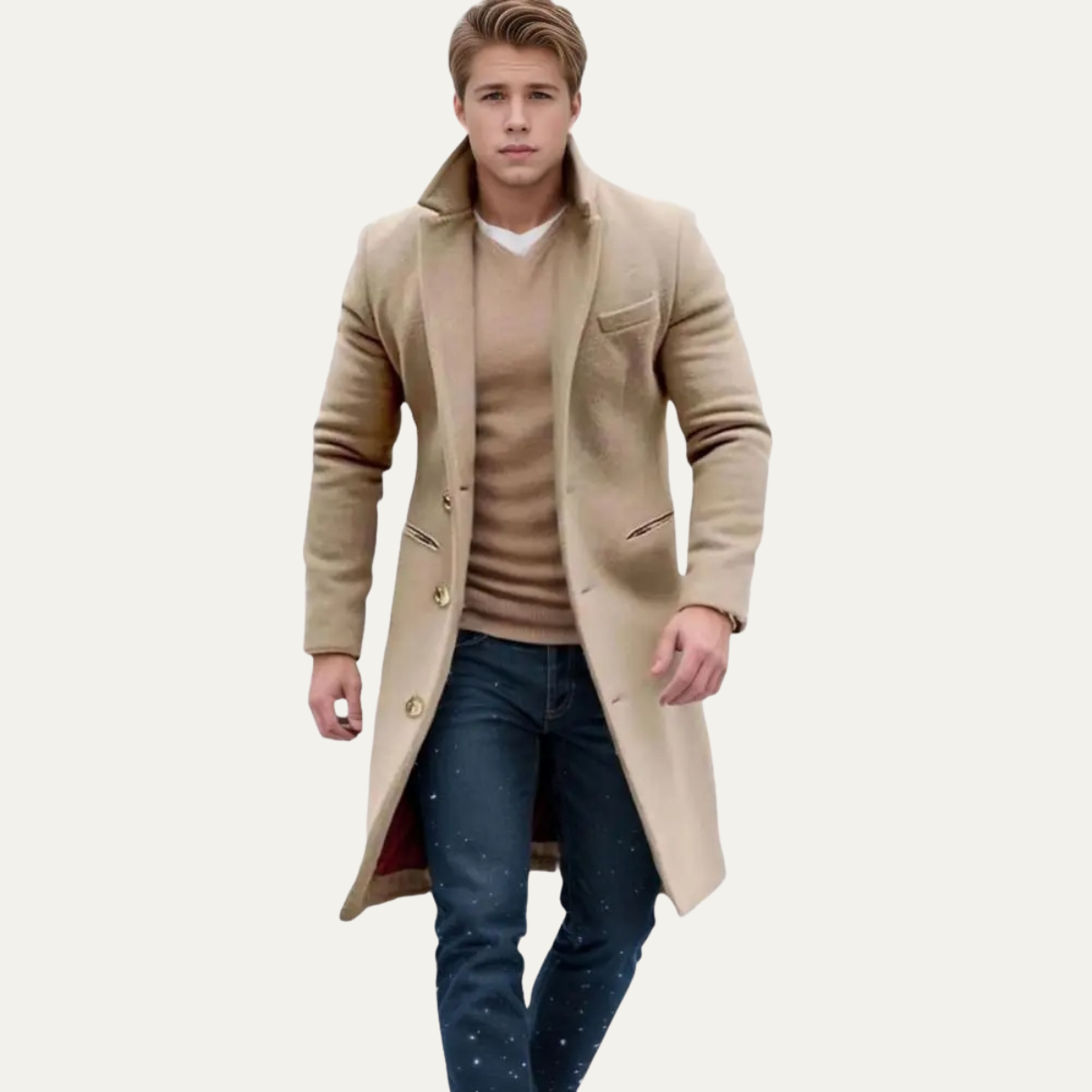 Men's Wool Blend Overcoat