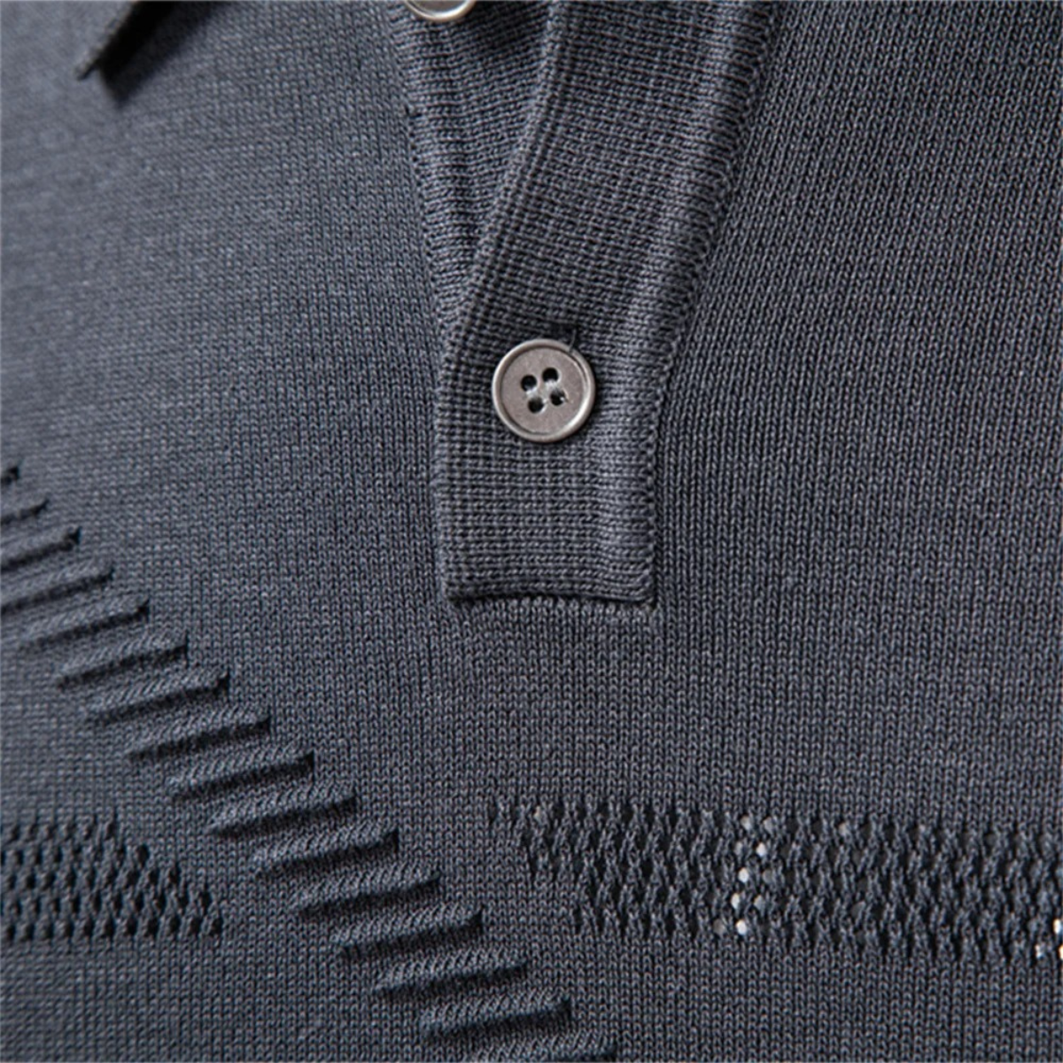 Men's Lightweight Knit Polo Sweater