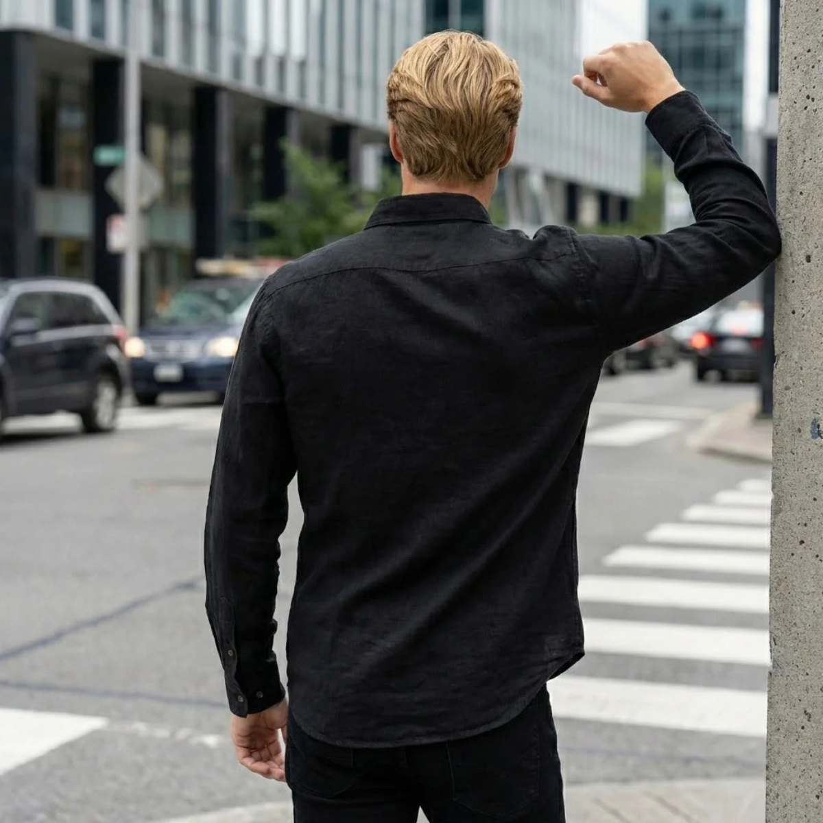 Men's Soft Casual Shirt Single Breasted