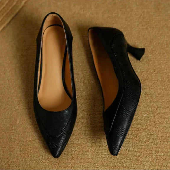 Low Heel Women's Pointed Toe Slip On Pumps