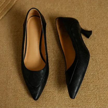 Low Heel Women's Pointed Toe Slip On Pumps