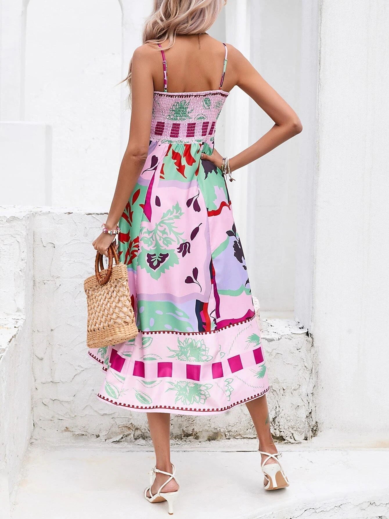 Elegant Mid Length Summer Dress
