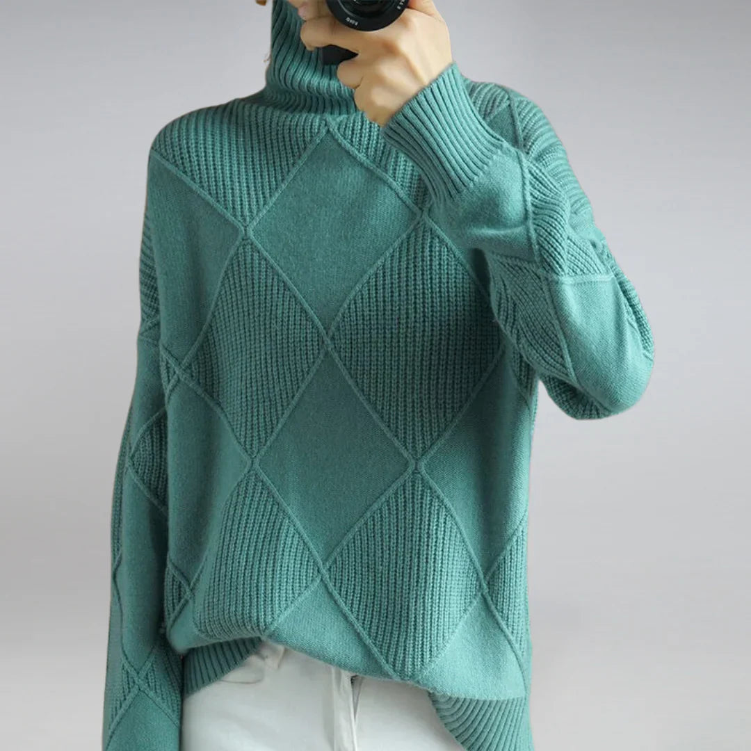 Women's Turtleneck Sweater Soft Knit Classic