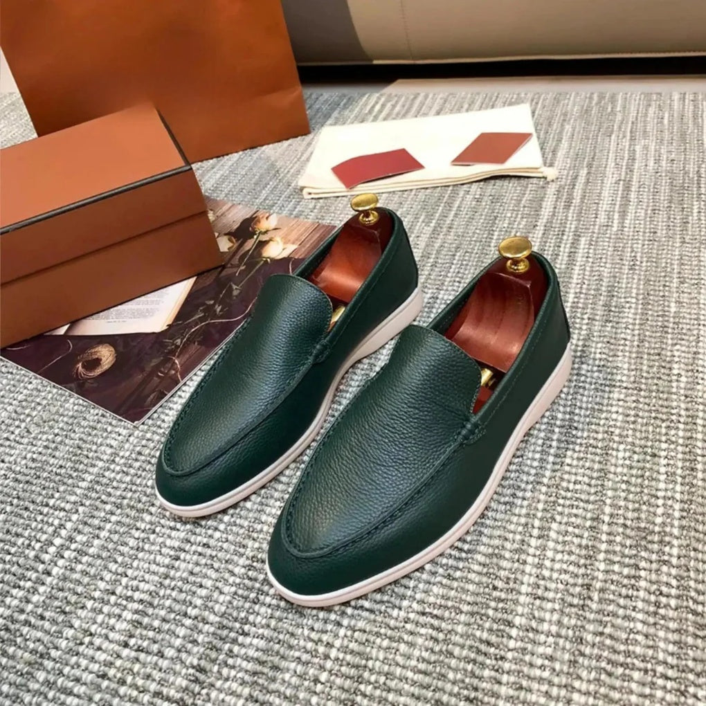 Ladies Loafers Elegant Leather Brown