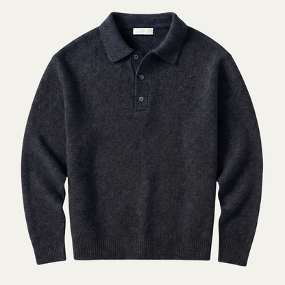 Men's Soft Knit Polo Sweater