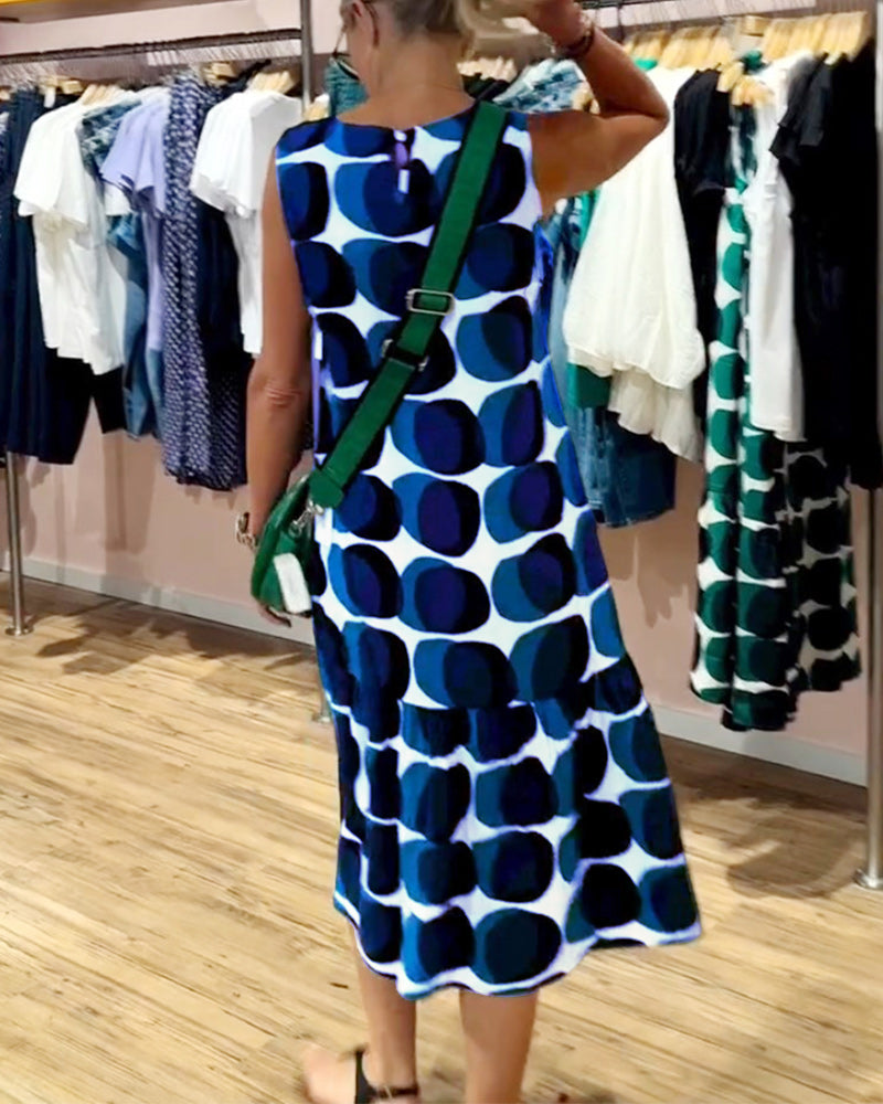 Summer Print Off Shoulder Dress