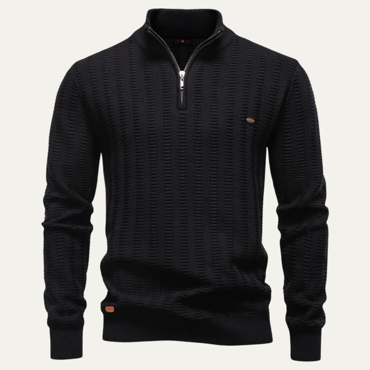 Men's Quarter Zip Winter Sweater - VibreMode