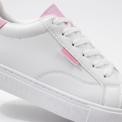 Classic White Lace Up Sneakers for Women