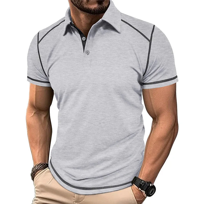 Men's Polo Shirt Color Block Classic Fit