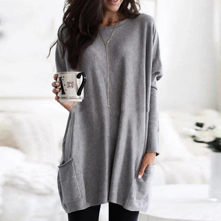 Women's Oversized Tunic with Pockets - VibreMode
