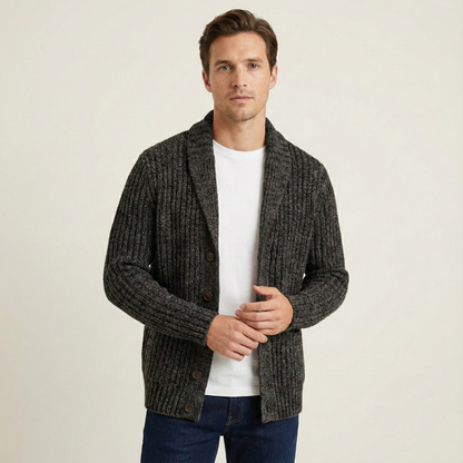 Montpellier Men's Knit Cardigan Shawl Collar Chunky