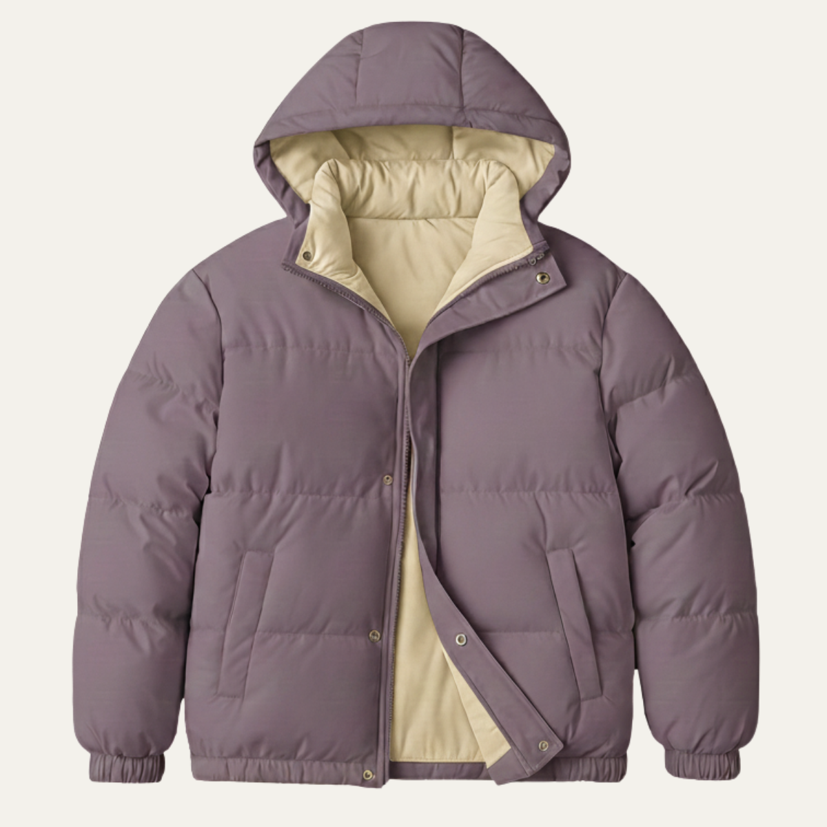 Men's Quilted Puffer Hooded Winter Jacket