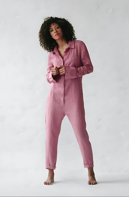 Women's Cotton Linen Jumpsuit