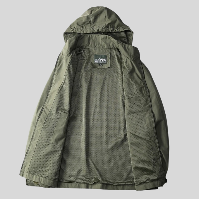Water-Resistant Hooded Jacket