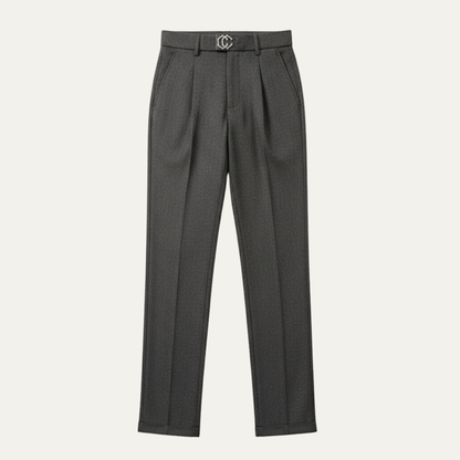 Men's Slim Fit Linen Dress Pants Pleated